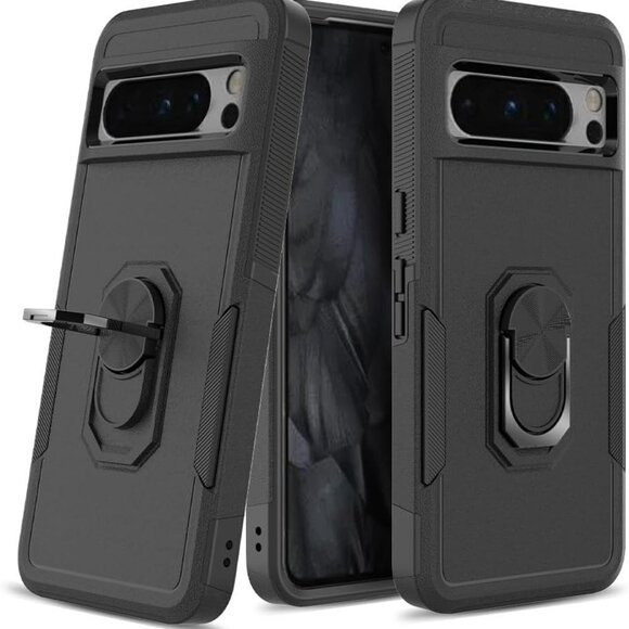 Google Pixel 8 Pro Case, Slim Lightweight 360° Rotatable Ring Holder Kickstand - Picture 1 of 6